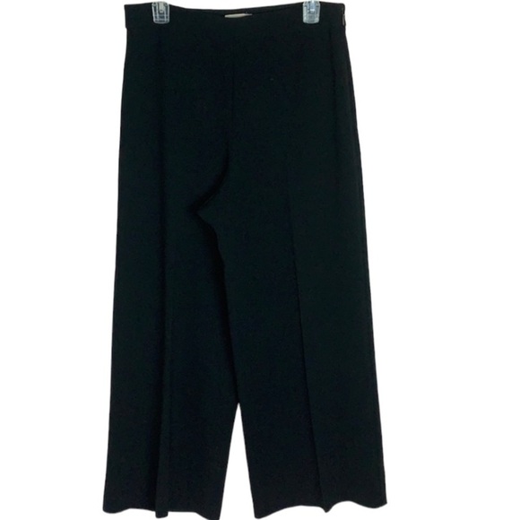- Rebecca Taylor Black Cropped Wide-Leg pant culottes - Picture 2 of 8